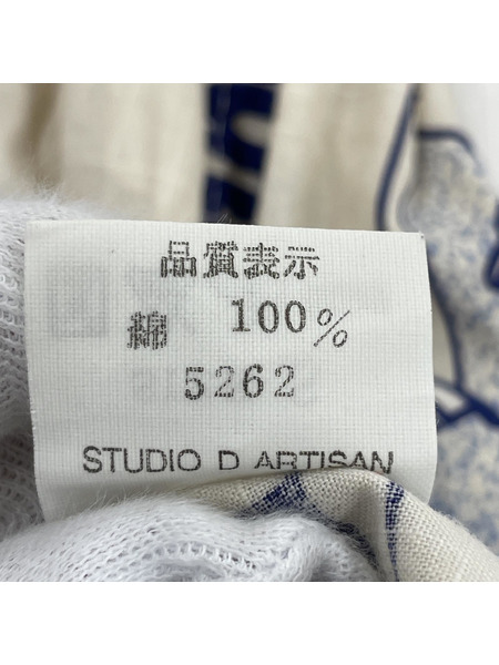 STUDIO D’ARTISAN 総柄 開襟シャツ