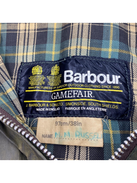 80s/Barbour/GAMEFAIR/2ワラント/97cm/38in