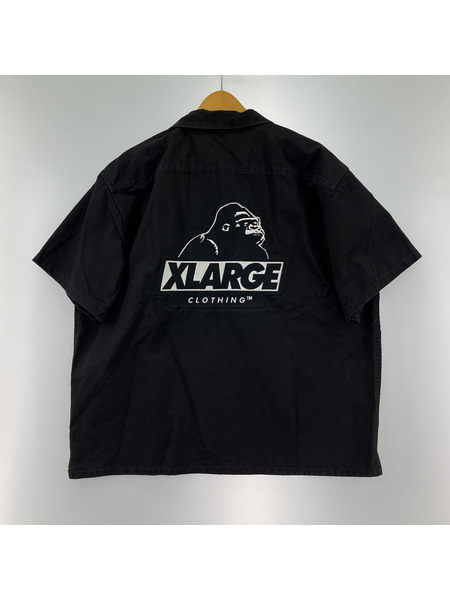 XLARGE S/Sワークシャツ/ブラック/L
