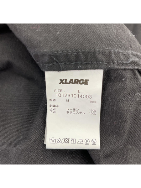 XLARGE S/Sワークシャツ/ブラック/L