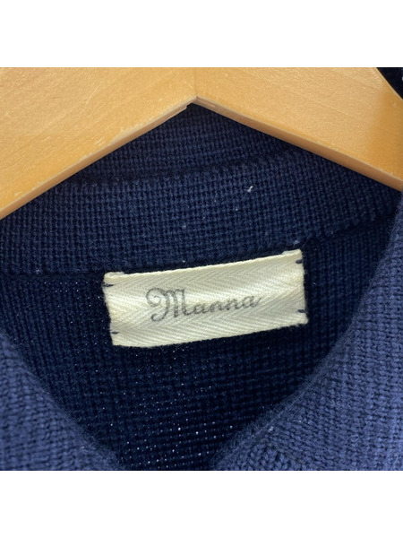 MANNA ジャケット ジップニットジャケット ネイビー