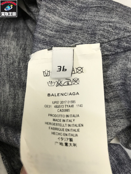 Balenciaga  492513 バックロゴ リボンシャツ (36)