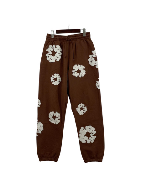 DENIM TEARS COTTON WREATH SWEATPANT BROWN フラワースウェットパンツ M