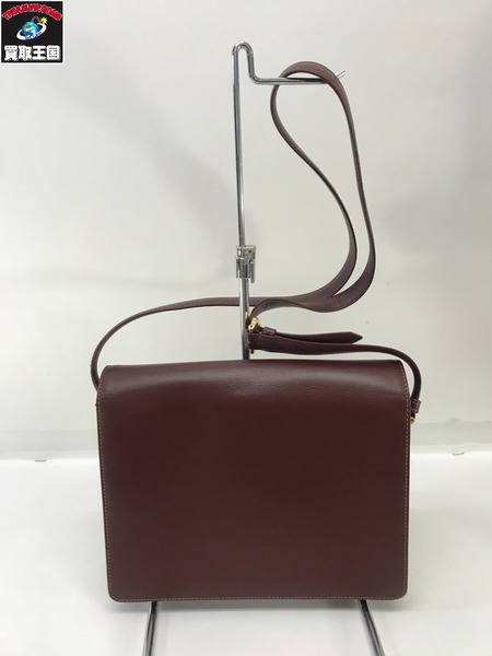 Carrtier ショルダーバッグ マストライン ダブルフラップ ボルドー