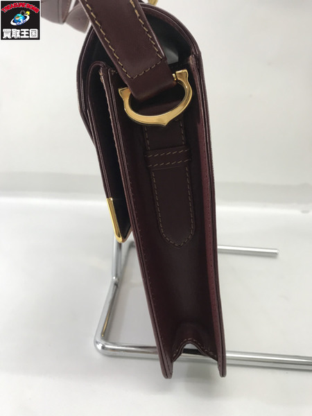 Carrtier ショルダーバッグ マストライン ダブルフラップ ボルドー