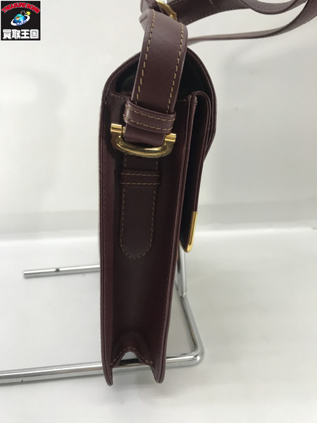Carrtier ショルダーバッグ マストライン ダブルフラップ ボルドー