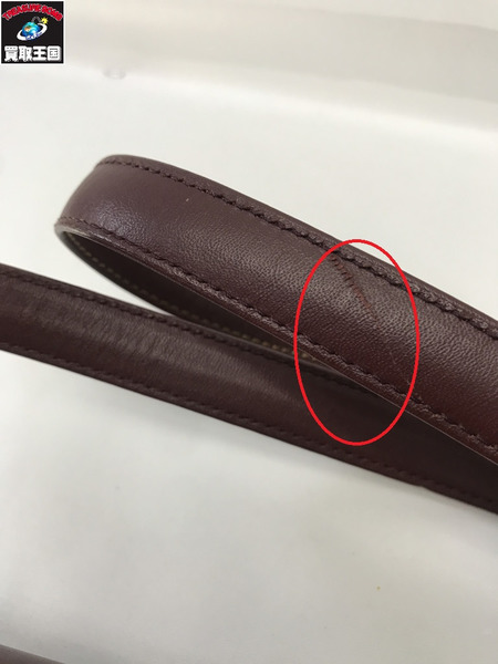 Carrtier ショルダーバッグ マストライン ダブルフラップ ボルドー