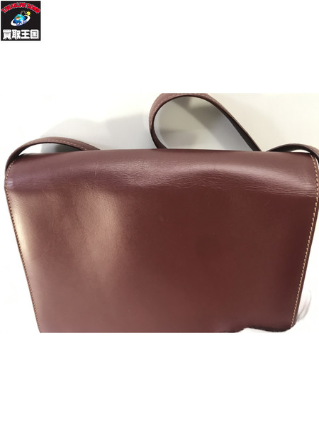 Carrtier ショルダーバッグ マストライン ダブルフラップ ボルドー