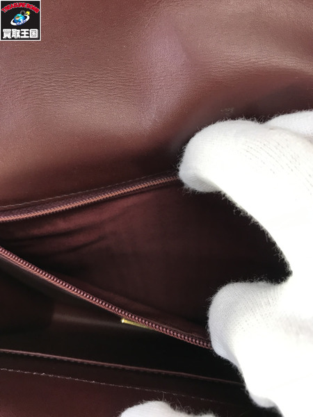 Carrtier ショルダーバッグ マストライン ダブルフラップ ボルドー