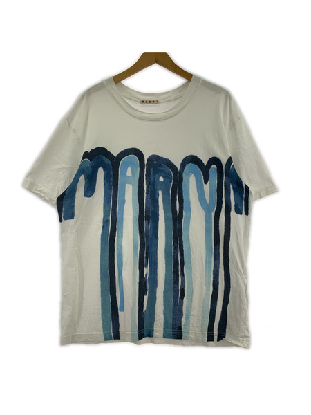 MARNI 半袖Tシャツ・カットソー ドリッピングロゴTEE WHT (38)