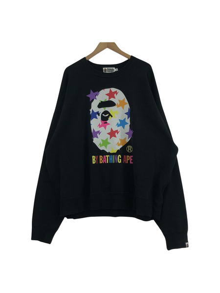 A BATHING APE Star Logo Sweatshirt 黒 XL