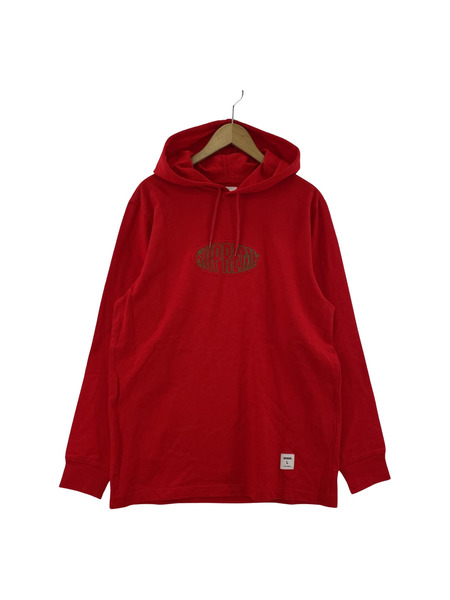 17SS/Supreme/Warp Hooded L/S Top/L/RED