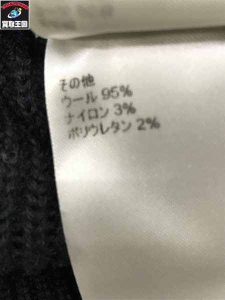 LV  シグネチャー ウール ハーフジップニット 黒 (M)