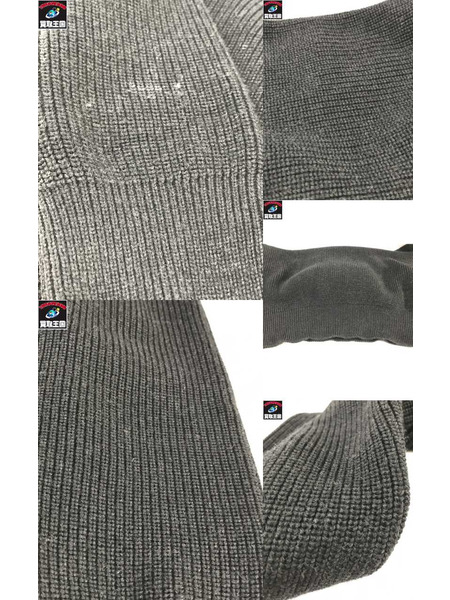 LV  シグネチャー ウール ハーフジップニット 黒 (M)