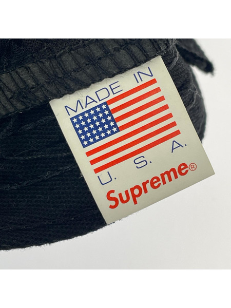Supreme キャップ コーデュロイ ブラック