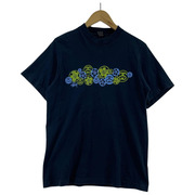 STUSSY 半袖Tシャツ・カットソー 紺タグ 家紋 Tシャツ (M) 紺