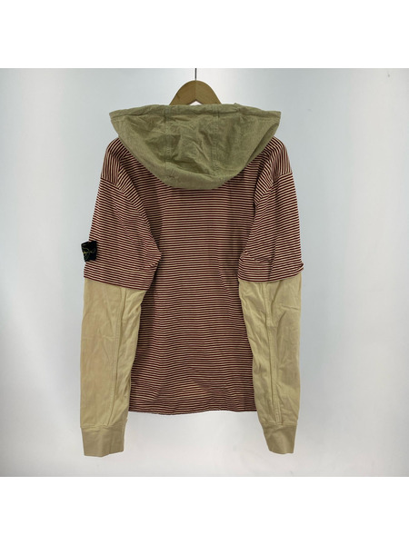 STONE ISLAND 長袖Tシャツ・カットソー ボーダー フード L