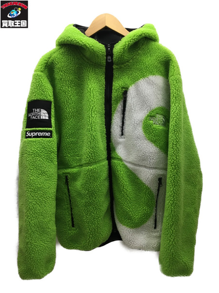 Supreme S logo Hooded Fleece Jacket limeメンズ