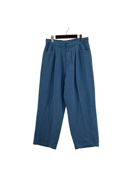 FARAH　two-tuck wide tapered pants ブルー