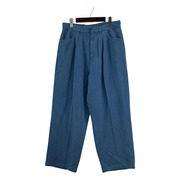 FARAH　two-tuck wide tapered pants ブルー