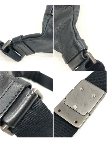 Bottega Veneta レザーウエストバッグ 黒 222310 V4644