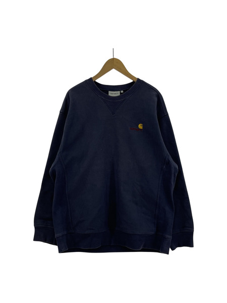 Carhartt WIP AMERICAN SCRIPT SWEATSHIRT (XL) ネイビー