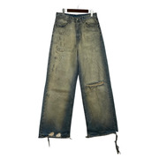 lil denim jean クラッシュデニムパンツ 30 ブルー
