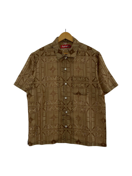 Supreme S/S Tray Jacqurd Shirt TAN (S)