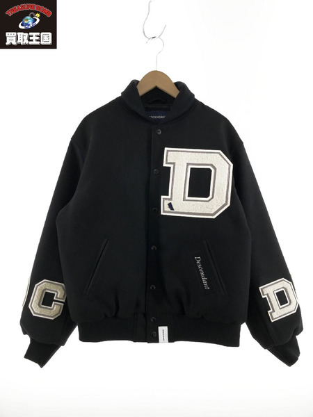 DESCENDANT 21AW SQUAD VARSITY JACKET 1 BLK