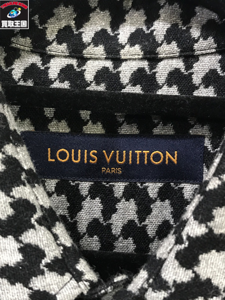 LV HHS66W 千鳥格子 長袖チェック シャツ sizeS/ルイヴィトン