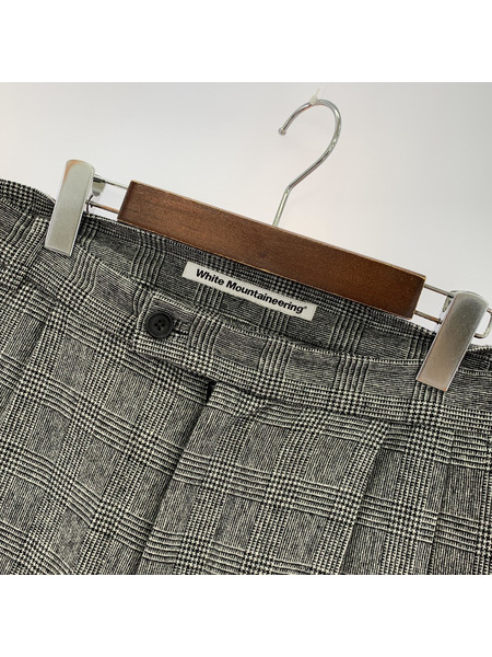 WHITE MOUNTAINEERING 24AW GLEN CHECK 2 TUCK PANTS 4 グレー