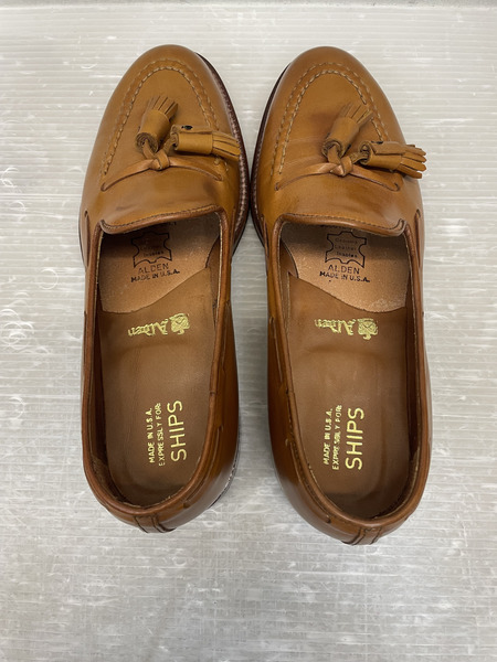 ALDEN SHIPS別注 N5101 タッセルローファー 7D キャメル
