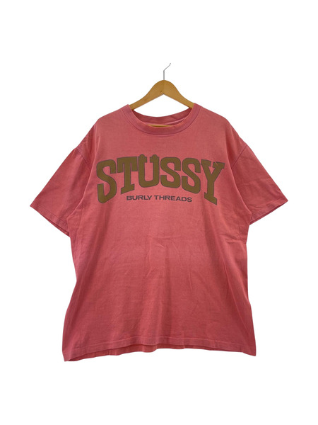 OLD STUSSY/80s/黒タグ/BURLY THREADS/両面プリントTee/XL