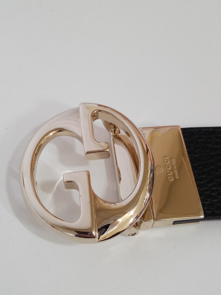 GUCCI レザー ベルト ブラック レッド 450000 80/32