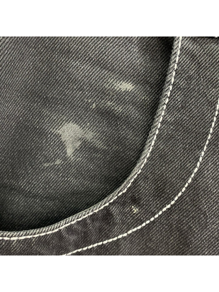 JNCO TWIN CANNON ブラックデニム バギーパンツ (W30) 裾ダメージ