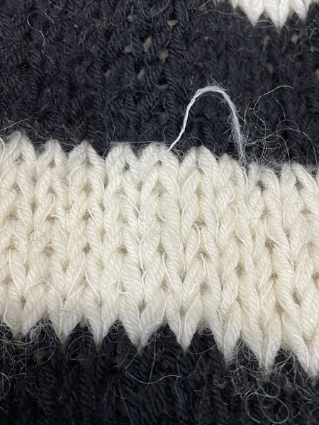 SAINT LAURENT 13AW 名作 ボーダーロングマフラー 白×黒