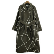 AMERI Little Flare LINE Art Long COAT M KHA