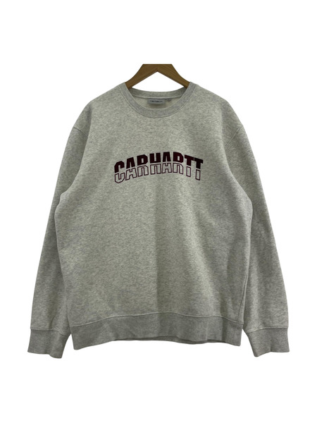 Carhartt ロゴクルーネックスウェット（XL）グレー[値下]