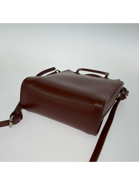 YAHKI ショルダーバッグ YAHKI レザー クロスボディ ショルダーバッグ ブラウン