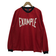 EXAMPLE メッシュカットソー RED (M)