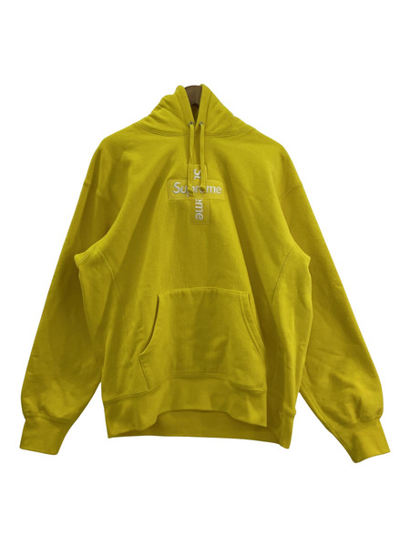 Supreme 20AW Cross Box Logo Hooded Sweatshirt Lemon M 黄[値下]