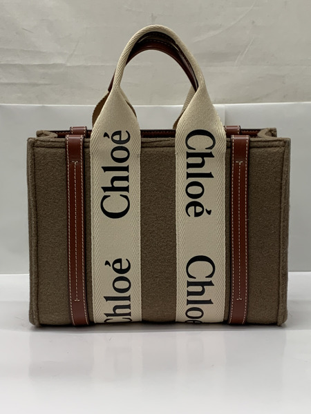 Chloe WOODY スモールトートバッグ CHC21WS397F3726E クロエ ウッディ 2WAY トート ハンドバッグ ショルダーバッグ 