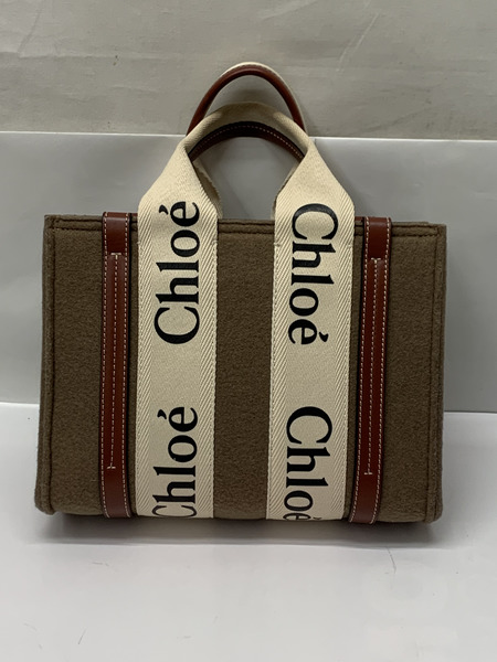 Chloe WOODY スモールトートバッグ CHC21WS397F3726E クロエ ウッディ 2WAY トート ハンドバッグ ショルダーバッグ 