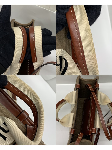 Chloe WOODY スモールトートバッグ CHC21WS397F3726E クロエ ウッディ 2WAY トート ハンドバッグ ショルダーバッグ 