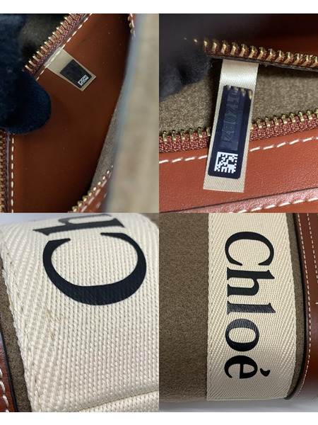 Chloe WOODY スモールトートバッグ CHC21WS397F3726E クロエ ウッディ 2WAY トート ハンドバッグ ショルダーバッグ 