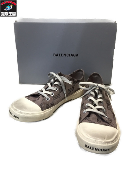 BALENCIAGA/22AW/BB Logo Paris Low Top/ヴィンテージ加工スニーカー/41[値下]