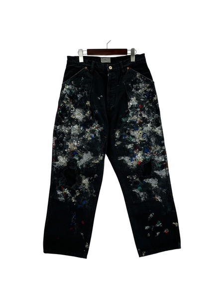 HERILL 24SS Splash Painter pants スプラッシュペインターパンツ 2 黒