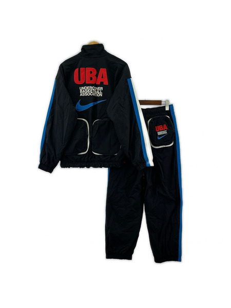 UNDERCOVER セットアップ ×NIKE ジップアップ ナイロンセットアップ 黒 (XS)