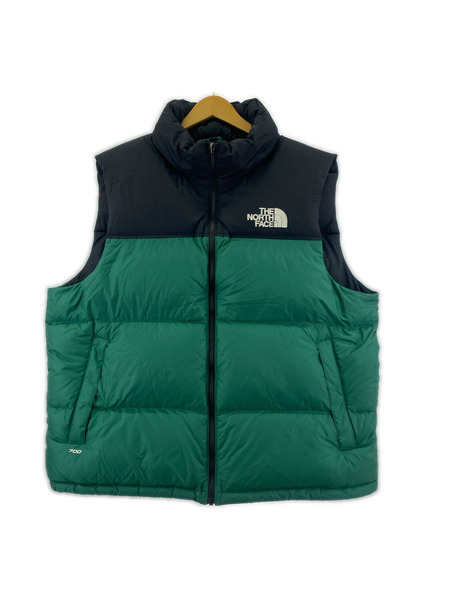 THE NORTH FACE ダウンベスト ツートン NF0A3JQQ sizeXL グリーン×ブラック