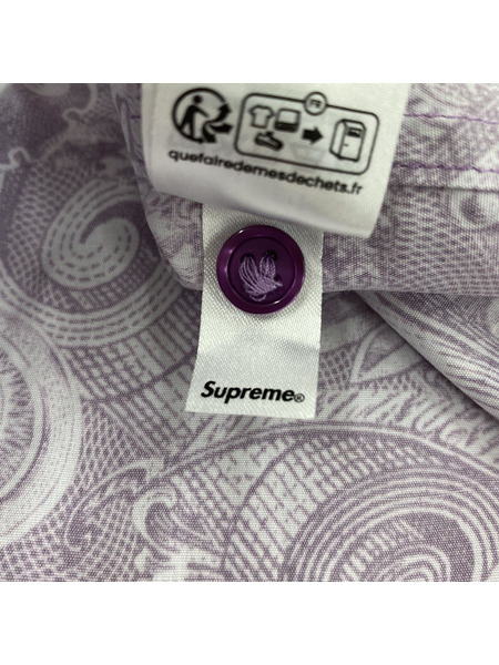 Supreme 23SS Dollar Shirt パープル L[値下]